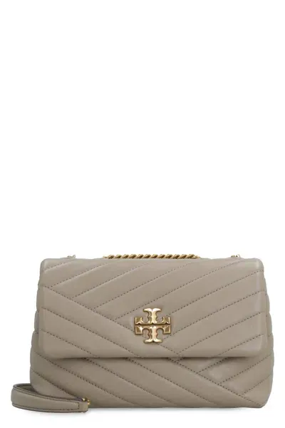 Tory Burch Kira Leather Shoulder Bag Shoulder Bag In Gray