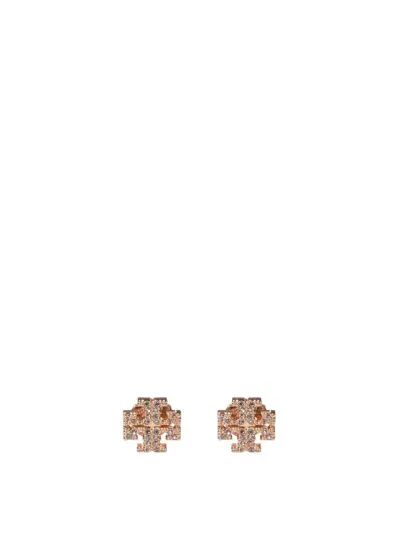 Tory Burch "kira Pave Studs" Earrings In Pink