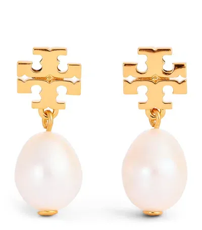 Tory Burch Kira Pearl Drop Earrings In Gold