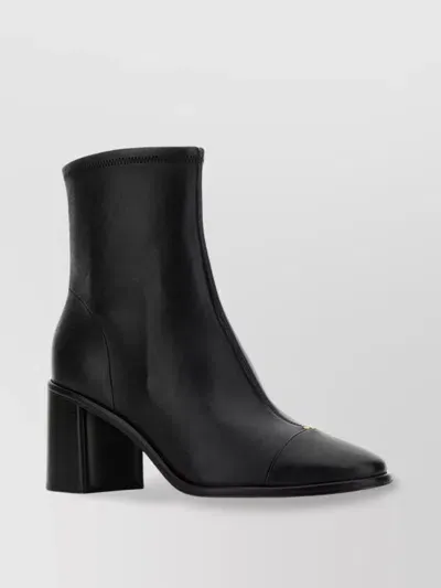 Tory Burch Cap Toe Ankle Boot In Black