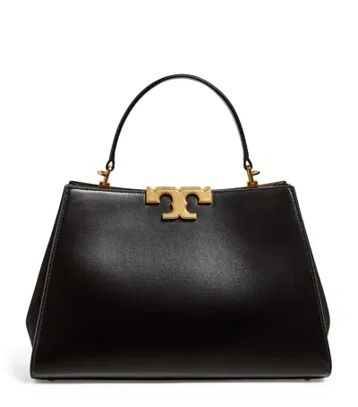 Tory Burch Leather Eleanor Satchel Bag In Black