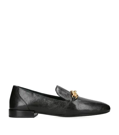 Tory Burch Leather Jessa Loafers In Black