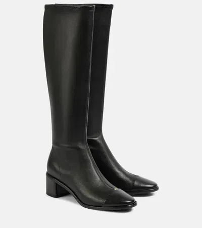 Tory Burch Leather Knee-high Boots In Black