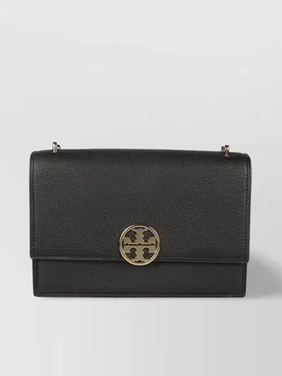 Tory Burch Leather Structured Cross-body Bag With Adjustable Strap In Green