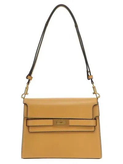 Tory Burch Lee Radziwill Shoulder Bag In Beige