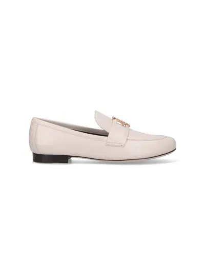 Tory Burch Loafers With "eleanor" Charm In White