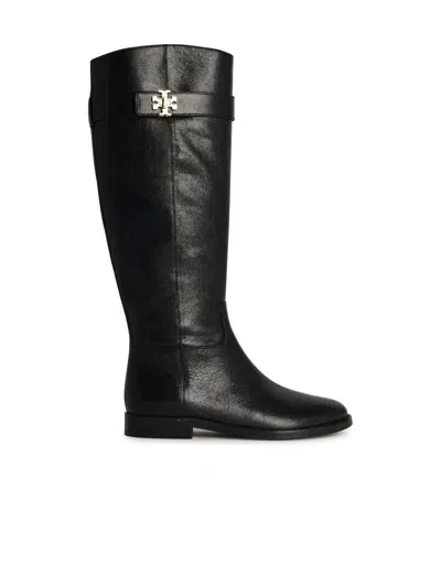 Tory Burch Lock Ridin Black Leather Boots