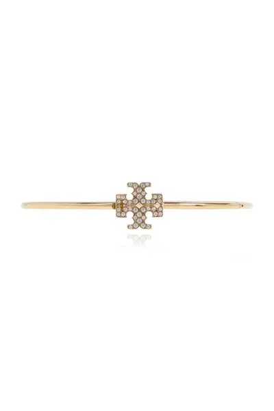 Tory Burch Logo Embellished Bracelet In Gold