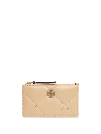 Tory Burch Logo Plaque Wallet In Neutral