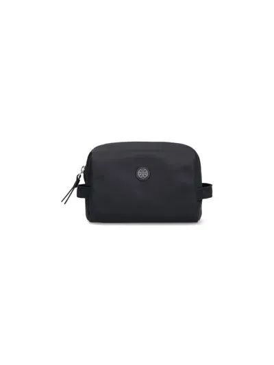 Tory Burch Logo Pouch In Black  