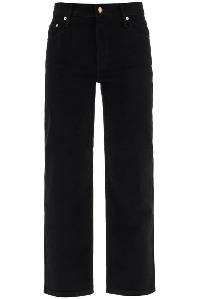 Tory Burch Low-waisted Kick Flare Jeans In Black