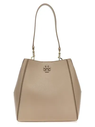 Tory Burch Mcgraw Bucket Bag In Beige