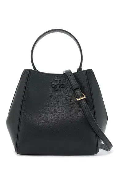 Tory Burch Mcgraw Bucket Bag In Black (black)