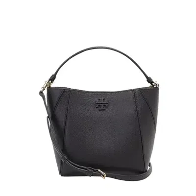 Tory Burch Mcgraw Small Bucket Bag In Black