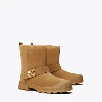 Tory Burch Mellow Shearling Boot In Light Chestnut  Gold