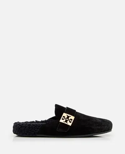 Tory Burch Mellow Shearling Mule In Black