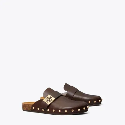 Tory Burch Mellow Studded Mule In Deep Mocha