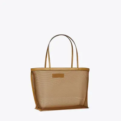 Tory Burch Mesh Tote In Cuoio