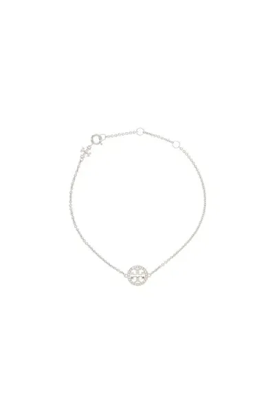 Tory Burch Miller Bracelet With Pavé Detailing In Silver