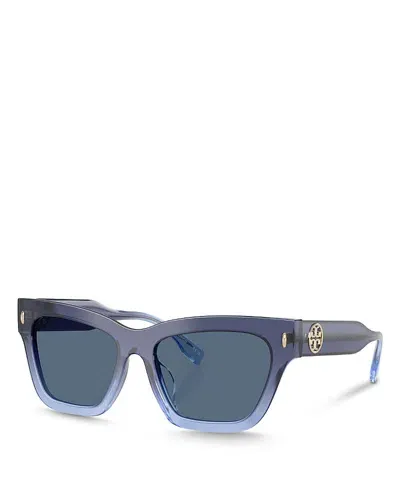 Tory Burch Miller Cat Eye Sunglasses, 54mm In Dark Blue