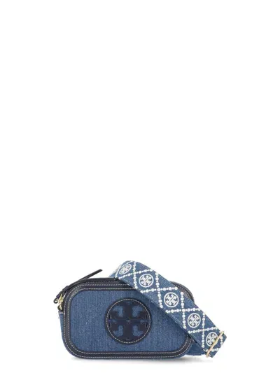 Tory Burch Miller Denim Mini Bag In Blue