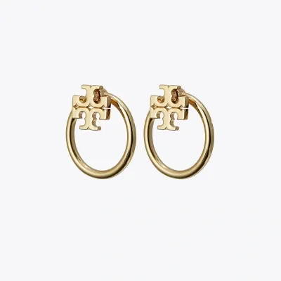 Tory Burch Miller Front-back Earring In Gold