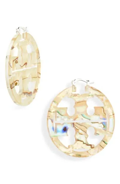 Tory Burch Miller Hoop Earrings In Gold