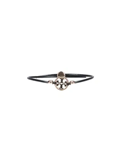 Tory Burch "miller" Logo Bracelet In Black  