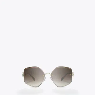 Tory Burch Miller Metal Geometric Sunglasses In Gold