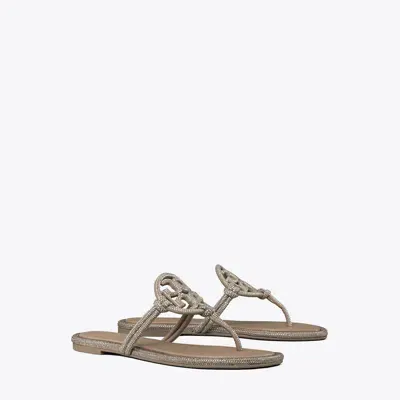 Tory Burch Leather Miller Sandal In Dark Clay