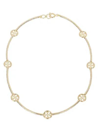 Tory Burch Miller Pave Necklace In Gold