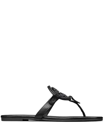 Tory Burch Miller Sandals In Black With Pavé