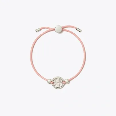 Tory Burch Miller Slider Bracelet In Tory Silver/pink