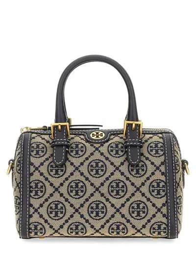 Tory Burch Mini Barrel Bag In Jacquard T Monogram In Multicolour