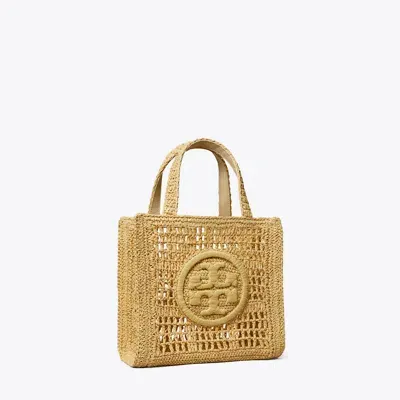 Tory Burch Mini Ella Hand-crocheted Tote In Natural