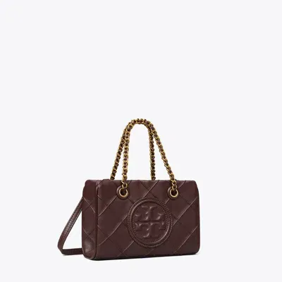 Tory Burch Mini Fleming Soft Chain Tote In Albarossa