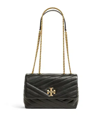 Tory Burch Mini Leather Quilted Kira Shoulder Bag In Black