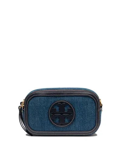 Tory Burch Mini Miller Denim Crossbody Bags Blue