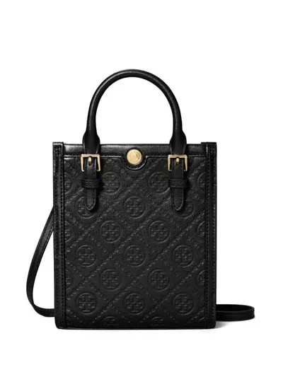 Tory Burch T Monogram Mini Tote In Black