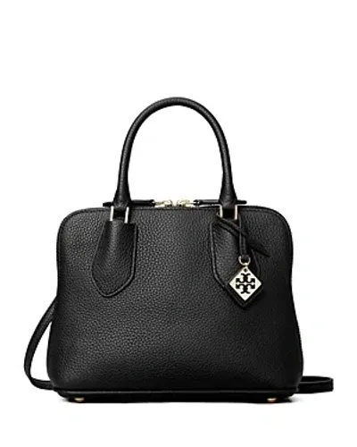 Tory Burch Mini Pebbled Leather Swing Bag In Black