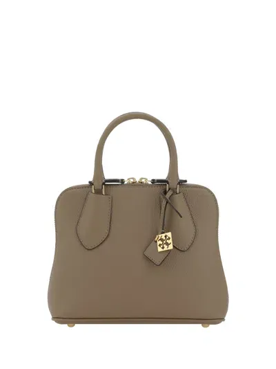 Tory Burch Mini Pebbled Swing Bag In Beige