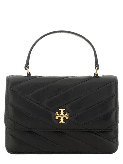 Tory Burch Mini Wallet With Chain And Top Handle "kira" In Black