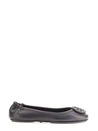 Tory Burch Minnie Travel Ballerina In Black