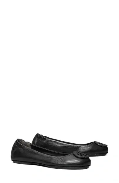 Tory Burch Minnie Travel Pavé Ballet Flat In Perfect Black/jet