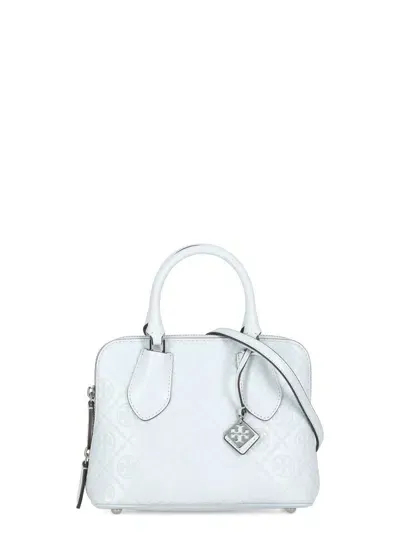 Tory Burch Monogram Mini Swing Bag In Light Blue