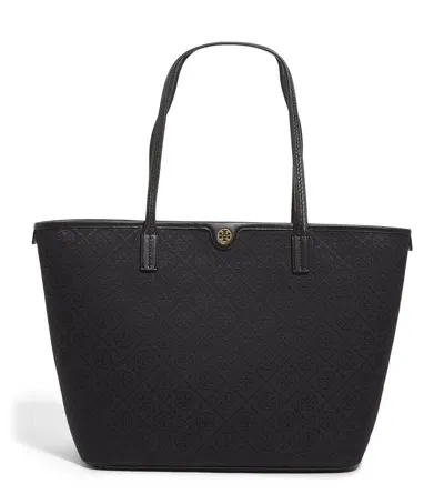 Tory Burch Monogram Tote Bag In Black