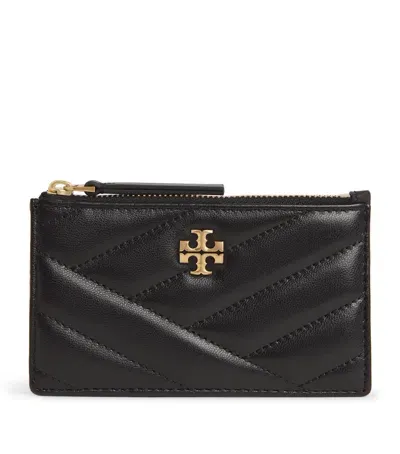 Tory Burch Nappa Leather Kira Card Holder In Black