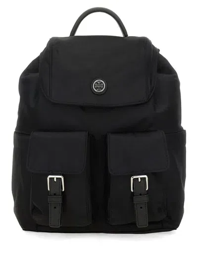 Tory Burch Nylon "virginia" Backpack In Black