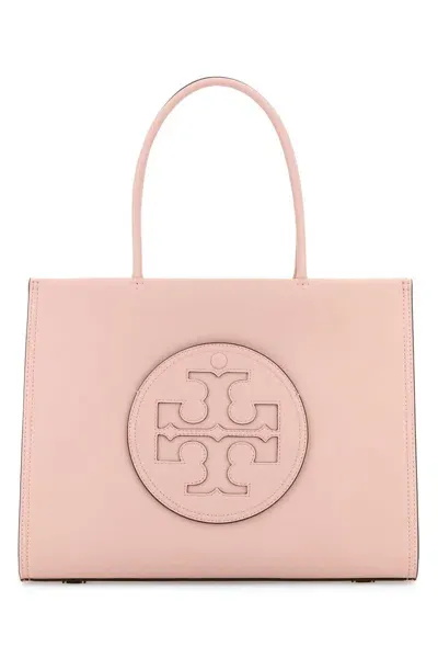 Tory Burch Pastel Pink Synthetic Leather Ella Bio Small Shopping Bag In Blush