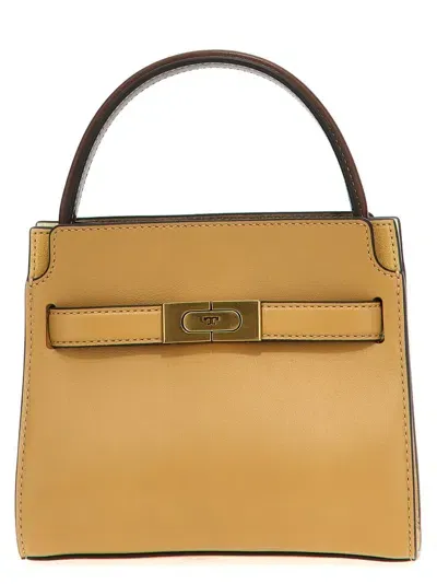 Tory Burch Petite Lee Radziwill Double Tote Bag In Beige